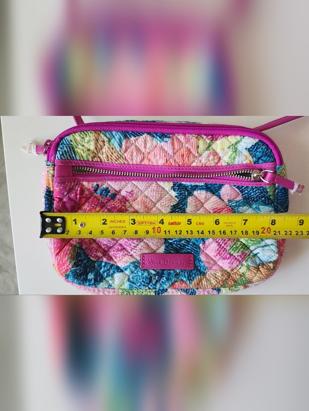 Vera Bradley Teal And Pink Floral Quilted Bag - Picture 6 of 7